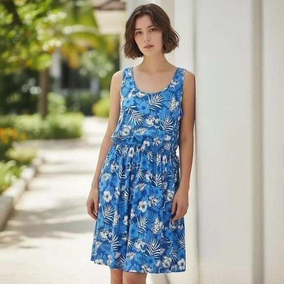 Disney Dresses & Skirts - Disney Mickey and Friends Aloha Dress Women’s L Cruise Vacation Aulani Tropical